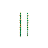 Emerald Kite Linear Earrings