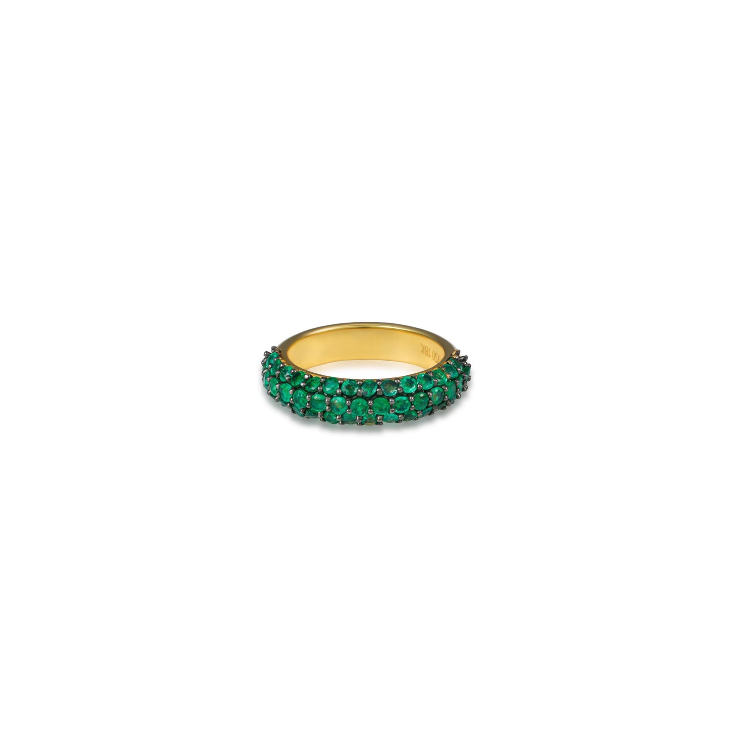 Emerald Pave Ring