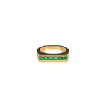 Emerald Channel Bar Ring