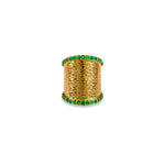 Emerald Edged Texture RIng