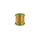Emerald Edged Texture RIng