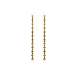 Fancy Color Diamond Linear Bezel Earrings