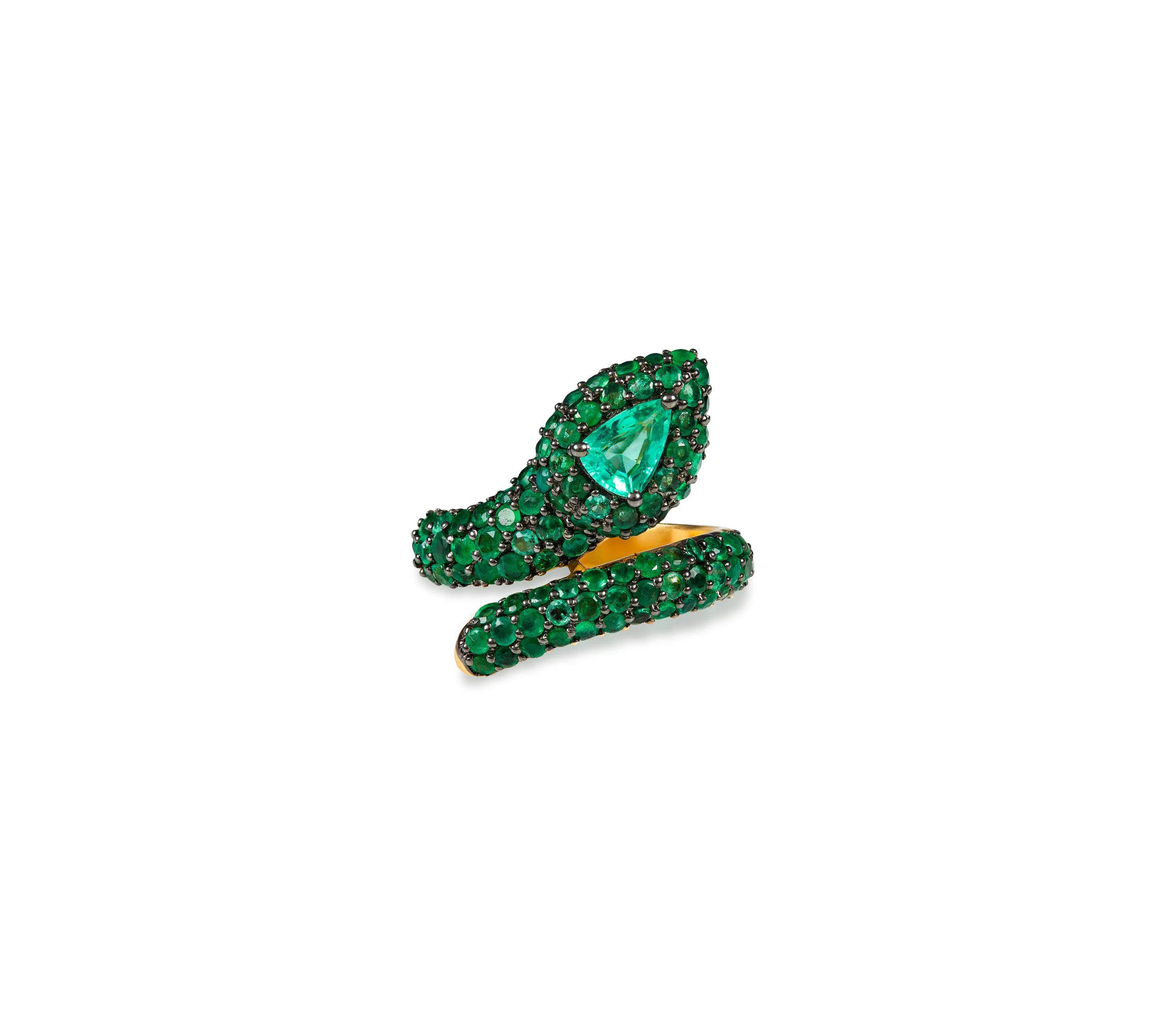 Emerald Serpent Ring