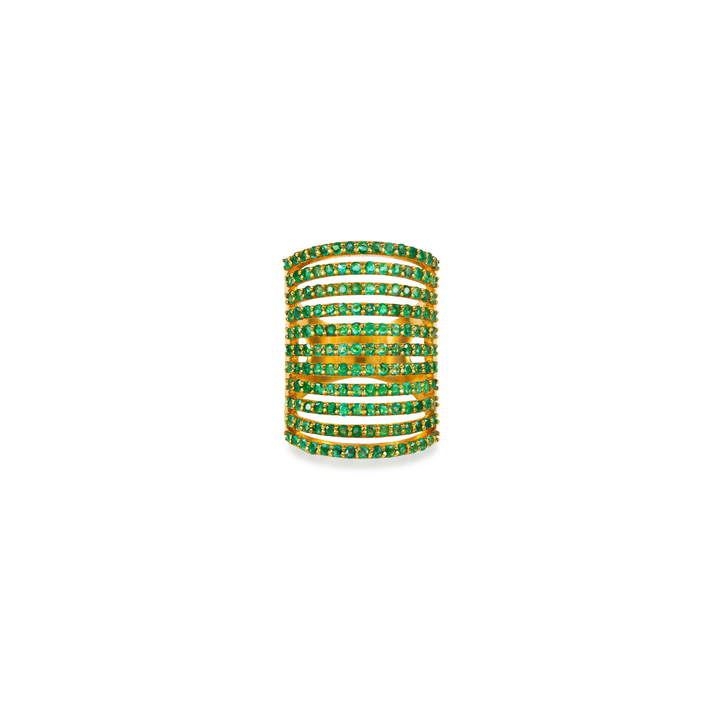 Emerld Cage Ring
