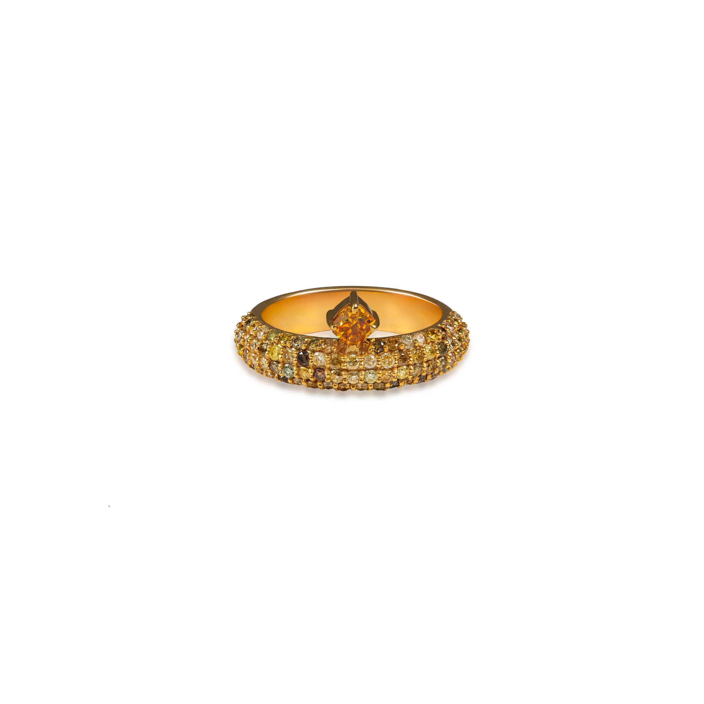 Fancy Princess Diamond Floating Cleopatra Ring