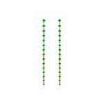 Dancing Linear Emerald Princess Drop Earrings