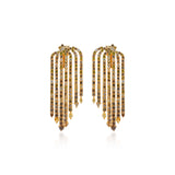 Fancy Color Fringe Multi Shape Drop Diamond Earrings