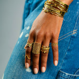 Fancy Color Diamond Pave Coil Pinky Ring