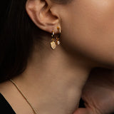 Huggies With Floating Cushion Diamond Drops