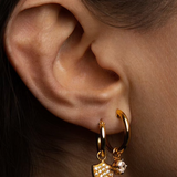 Diamond Pave Shield Earrings