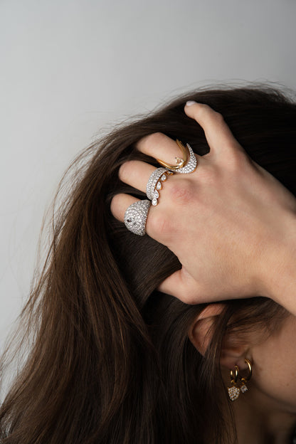 Diamond Pave Dome Ring