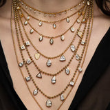 Rani Multi Shape Diamond Necklace