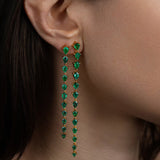 Emerald Kite Linear Earrings