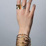 The JJ Knot Pear Shape Diamond Pave Bangle Yellow