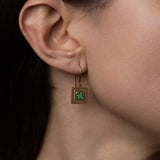 Neith Emerald Princess Cut Dangle Earring