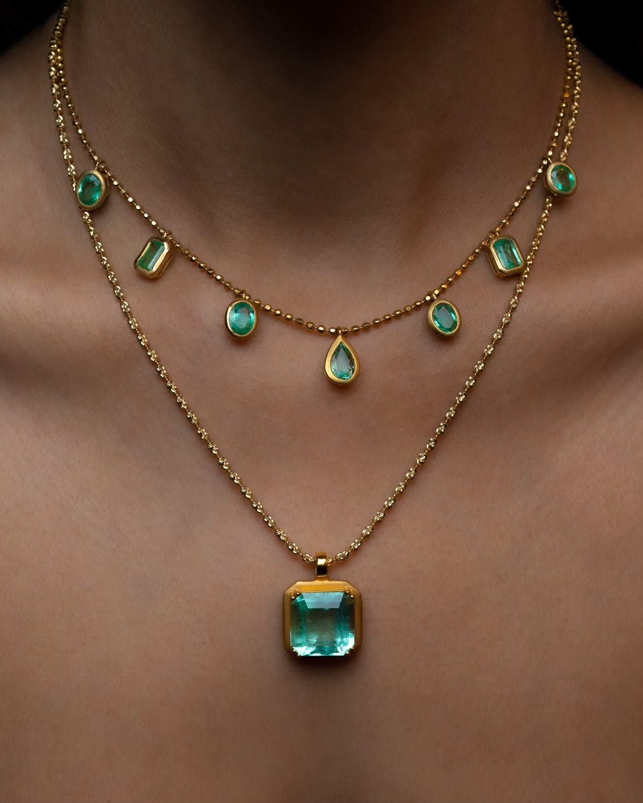 Extra Large Ishtar Emerald Necklace