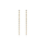 Dancing Linear Princess Diamond Drop Earrings