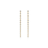 Dancing Linear Princess Diamond Drop Earrings