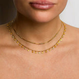 Fancy Color Diamond Pave Bar and Link Necklace