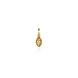 Fancy Color Marquise Diamond Halo Charm