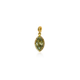 Fancy Color Greyish-Green Marquise Diamond Halo Charm