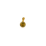 Fancy Color Round Brilliant Diamond Halo Charm