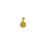Fancy Color Round Brilliant Diamond Halo Charm