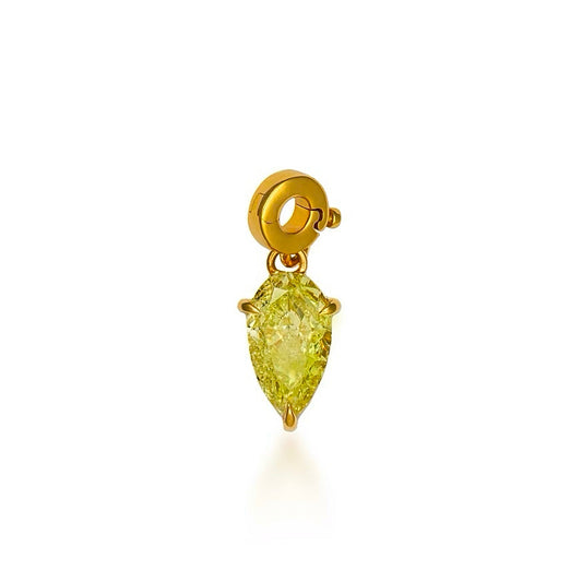 Fancy Color Pear Diamond Prong Charm