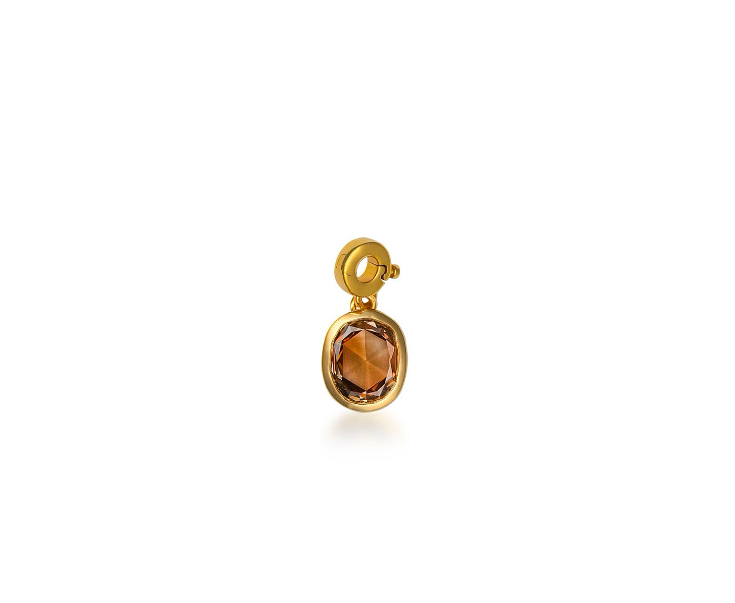 Fancy Color Oval Diamond Bezel Charm