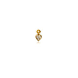 Fancy Color Heart Diamond Bezel Charm