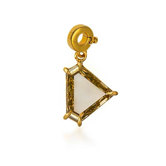 Fancy Color Shield Diamond Prong Charm