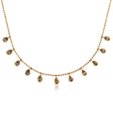 Cartouche Eleven Fancy Color Diamond  Pear Drop Necklace
