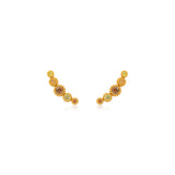 Fancy Color Diamond Golden Hour Arc Studs