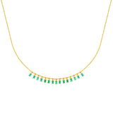 15 Baguette Fringe Necklace