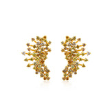 Fancy Color Diamond Aurora Pave Earrings