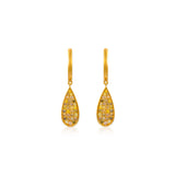 Extra Large Pave Pear Dancing Earrings
