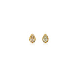 Fancy Color Diamond Halo Pear Studs