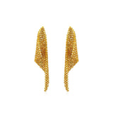 Large Natural Color Mesh Earrings