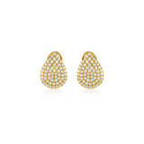 Pave Tear Drop Diamond Earrings
