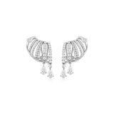 Diamond Pave Cage Pear Drops Earrings