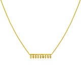 Fancy Color Diamond Reverse Drop Bar Necklace