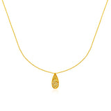 Extra Large Pave Pear Dancing Necklace