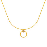 Fancy Color Pear Halo & Circle Pendant Necklace