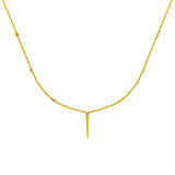 Fancy Color Pear Diamond with Spike Pendant Necklace