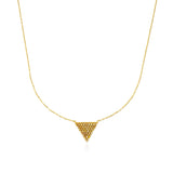 Natural Color Pyramid Mesh Necklace