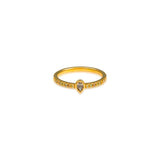 Petite Fancy Color Pear Diamond Pave Ring