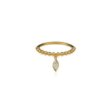 Diamond Marquise Drop Ring