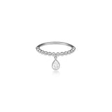 Diamond Pear Drop Ring