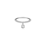 Diamond Oval Drop Ring