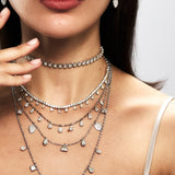 Cartouche Huggies With Diamond Shield Drops